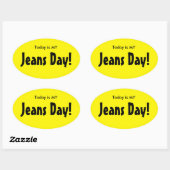 Vandaag is MY Jeans Day Stickers - Yellow Oval (Vel)
