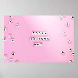 VANDAAG IS U DAG TEKST POSTER