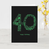 VANDAAG IS "UW DAG" GELUKKIG **40e ** DAME!!!! Kaart (Gele Bloem)