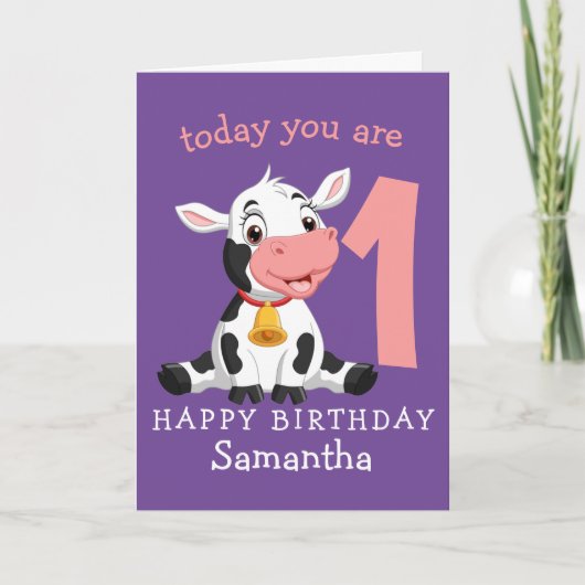 vandaag je 1 jaar boerderij bent kaart (Voorkant)