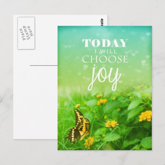 Vandaag kies ik Joy Briefkaart (Voorkant / Achterkant)