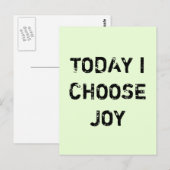 VANDAAG KIES IK JOY. BRIEFKAART (Voorkant / Achterkant)