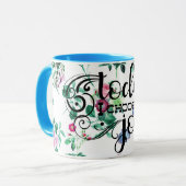 Vandaag kies ik Joy | Floral Mok (Voorkant links)