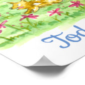 Vandaag kies ik Joy Happy Girl positieve woorden Poster (Hoek)