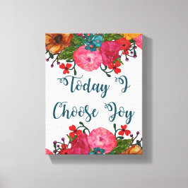 Vandaag kies ik Joy | INSPIREREND Canvas Afdruk