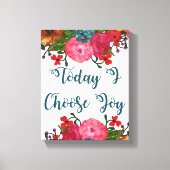Vandaag kies ik Joy | INSPIREREND Canvas Afdruk (Voorkant)