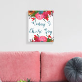 Vandaag kies ik Joy | INSPIREREND Canvas Afdruk (Insitu (Woonkamer))