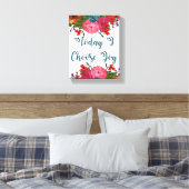 Vandaag kies ik Joy | INSPIREREND Canvas Afdruk (Insitu (Slaapkamer))