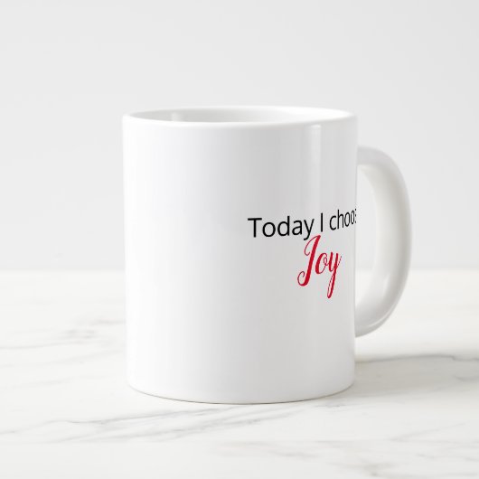 "Vandaag kies ik Joy" Latte Mok (Voorkant rechts)