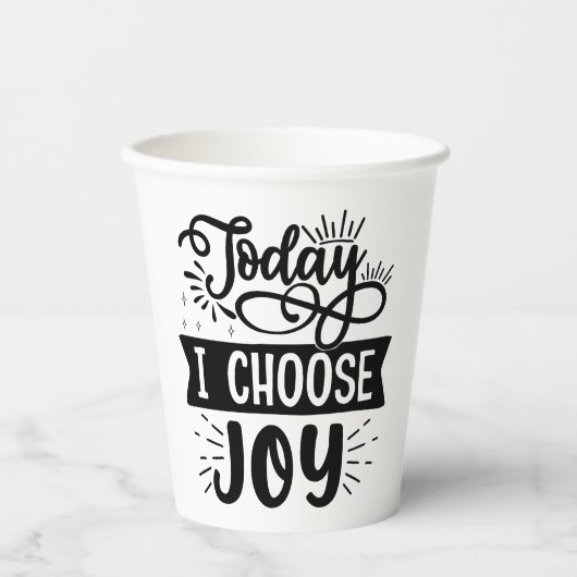 Vandaag kies ik Joy Papieren Bekers (Voorkant)
