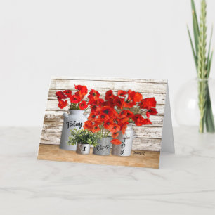 Vandaag kies ik Joy Poppies Folded Wenskaart Kaart