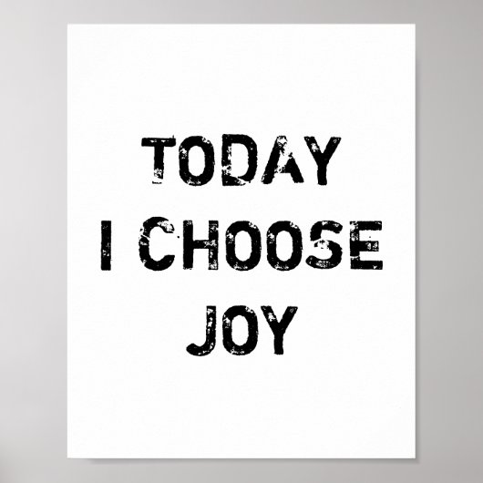 VANDAAG KIES IK JOY. POSTER (Voorkant)