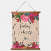 Vandaag kies ik Joy Waterverf Flowers Hangend Wandkleed (Voorkant)