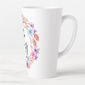 Vandaag kies ik voor Joy Inspirerend Quote Pink Fl Latte Mok (Rechts)