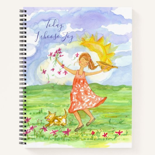 Vandaag kies ik voor Joy Positive Gratitude Journa Notitieboek (Voorkant)