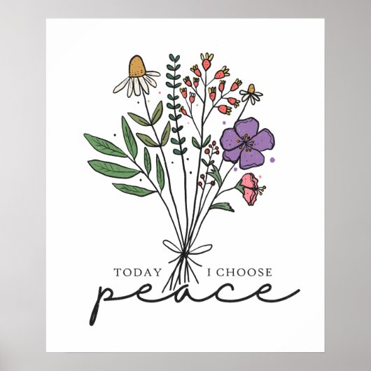 Vandaag kies ik voor vrede poster (Voorkant)