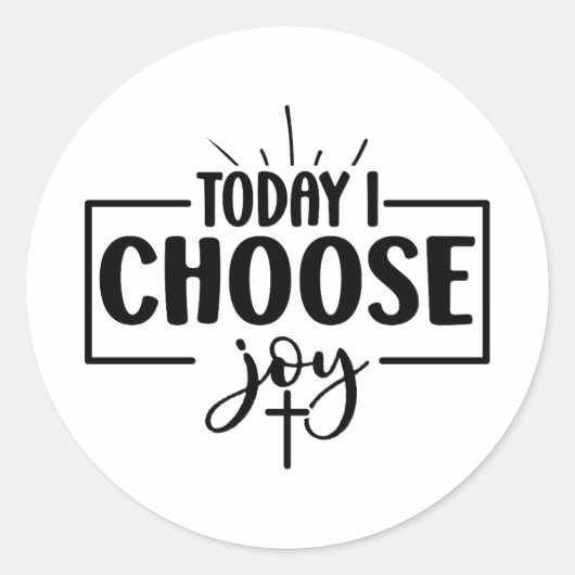 Vandaag Kies Ik Voor Vreugde Ronde Sticker (Voorkant)