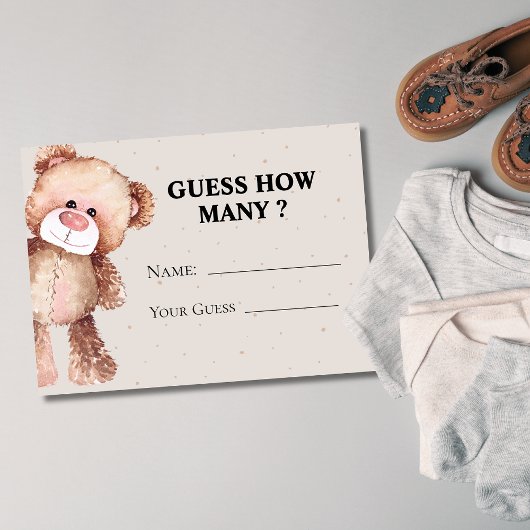 Vandaag kunnen we bijna wachten Gissen Hoeveel Gam Informatiekaartje