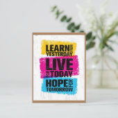 vandaag leren briefkaart (Staand voorkant)