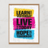 vandaag leren briefkaart (Voorkant)