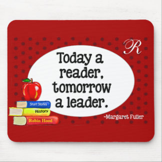 Vandaag lezer morgen een leader Red Polka Dots Muismat