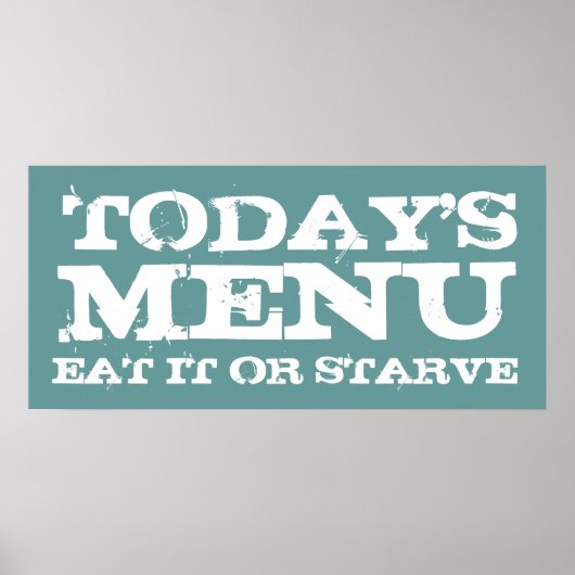 VANDAAG, MENU, EET HET OF STARVE POSTER (Voorkant)