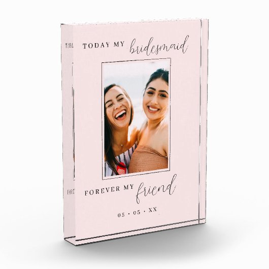 Vandaag mijn Bridesmaid voor mijn vriend Blush Fot Fotoblokken (Links)