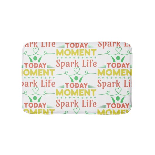 Vandaag moment, Spark Life Canvas tas Badmat (Voorkant)