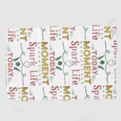 Vandaag moment, Spark Life Canvas tas Golfhanddoek (Horizontaal)