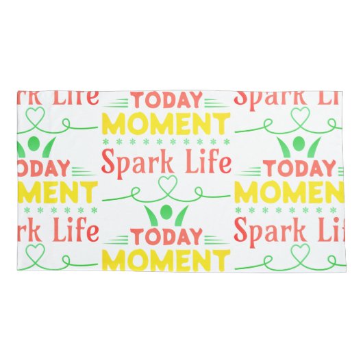Vandaag moment, Spark Life Canvas tas Kussensloop (Achterkant-Links)