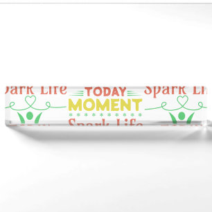Vandaag moment, Spark Life Canvas tas Naambordje