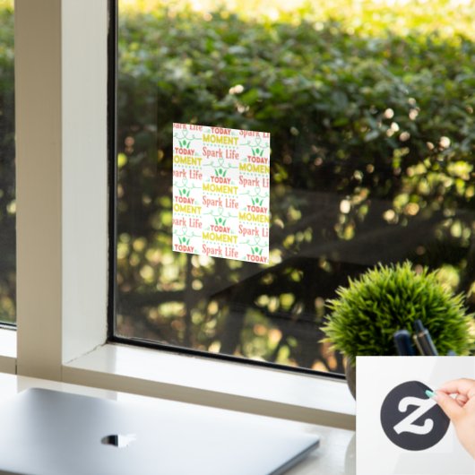 Vandaag moment, Spark Life Canvas tas Raamsticker (Kantoor)