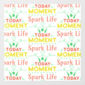 Vandaag moment, Spark Life Canvas tas Raamsticker (Vel)