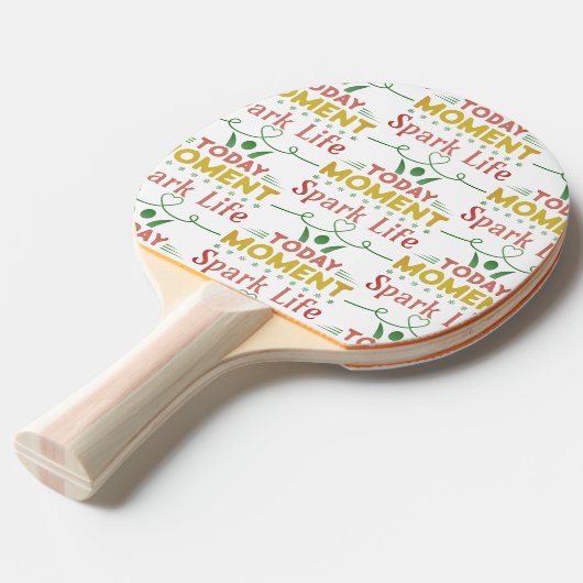 Vandaag moment, Spark Life Canvas tas Tafeltennisbatje (Voorkant Gekanteld)