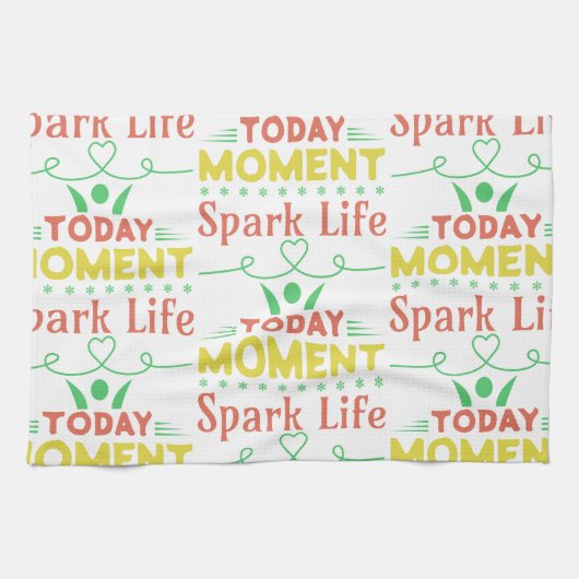 Vandaag moment, Spark Life Canvas tas Theedoek (Horizontaal)