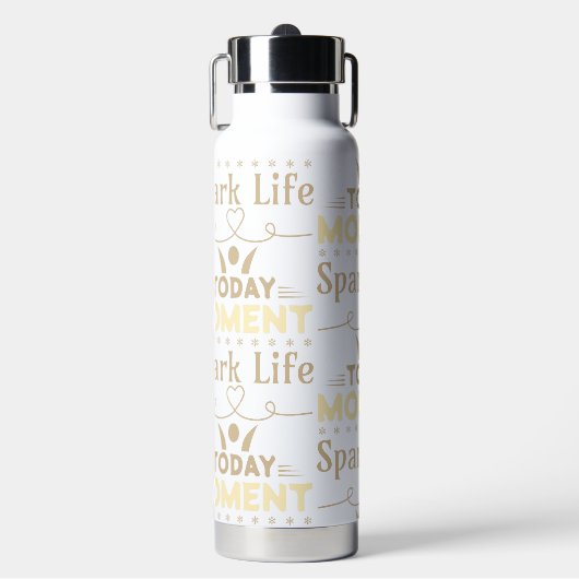 Vandaag moment, Spark Life Canvas tas Waterfles (Voorkant)