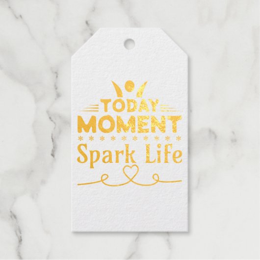 Vandaag Moment, Vonk het leven Cadeaulabels (Voorkant)