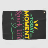 Vandaag Moment, Vonk het leven Golfhanddoek (Horizontaal)