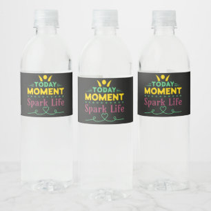 Vandaag Moment, Vonk het leven Waterfles Etiket