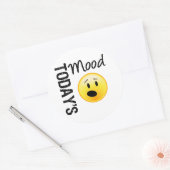Vandaag Mood Emoticon OMG Ronde Sticker (Envelop)