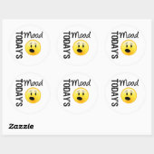 Vandaag Mood Emoticon OMG Ronde Sticker (Vel)