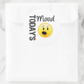 Vandaag Mood Emoticon OMG Ronde Sticker (Tas)