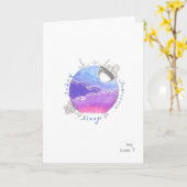 "Vandaag, morgen, altijd" gevouwen Wenskaart Kaart (Gele Bloem)