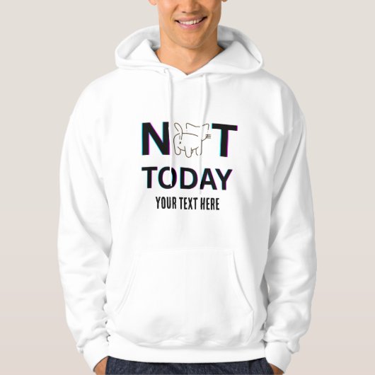 Vandaag niet bewerkbaar hoodie (Voorkant)