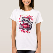 Vandaag niet Cupido Raccoon Design T-shirt (Voorkant)