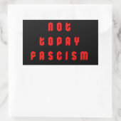 Vandaag niet fascisme rechthoekige sticker (Tas)