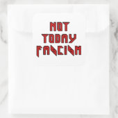 Vandaag niet fascisme vierkante sticker (Tas)