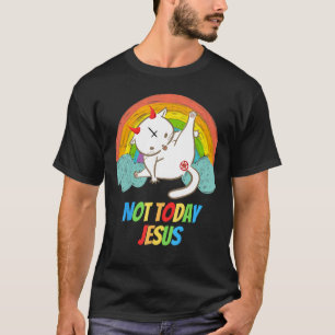 Vandaag niet Jezus Duivel aanbidden Grappige Satan T-shirt