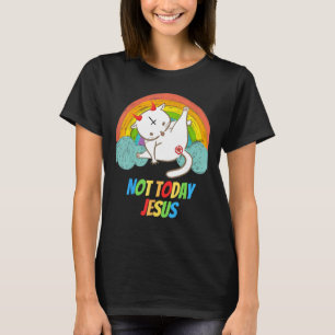 Vandaag niet Jezus Duivel aanbidden Grappige Satan T-shirt