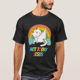Vandaag niet Jezus Duivel aanbidden Satanische Hei T-shirt